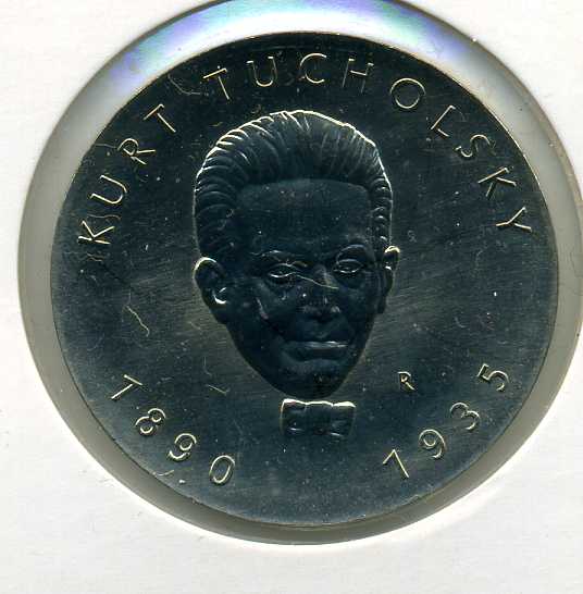  5 Mark 1990 Tucholsky stempelglanz   