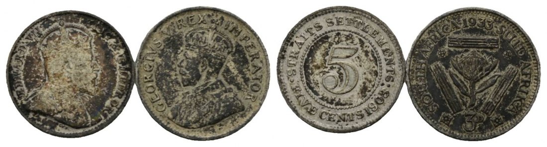  Ausland; 2 Kleinmünzen 1903/1933   