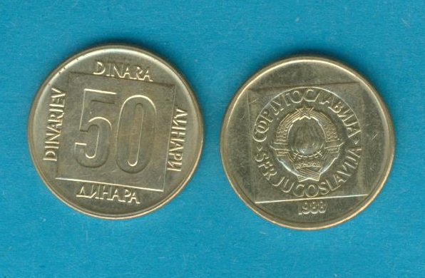  Jugoslawien 50 Dinara 1988   