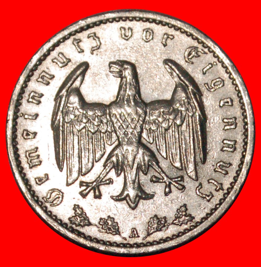  * NO SWASTIKA (1933-1939): GERMANY ★ 1 MARK 1934A! THIRD REICH (1933-1945) ★LOW START ★ NO RESERVE!   