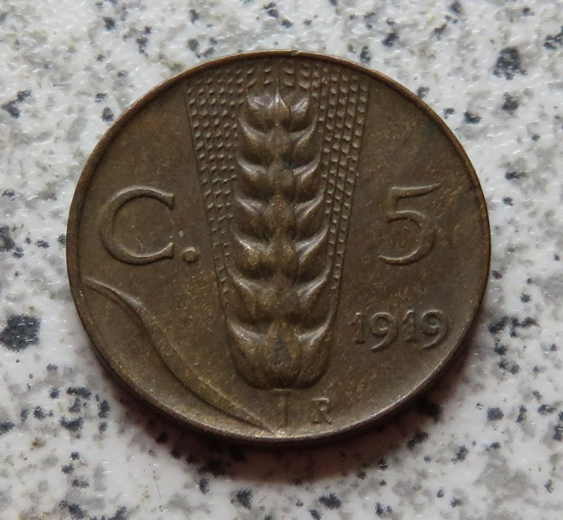  Italien 5 Centesimi 1919 R   