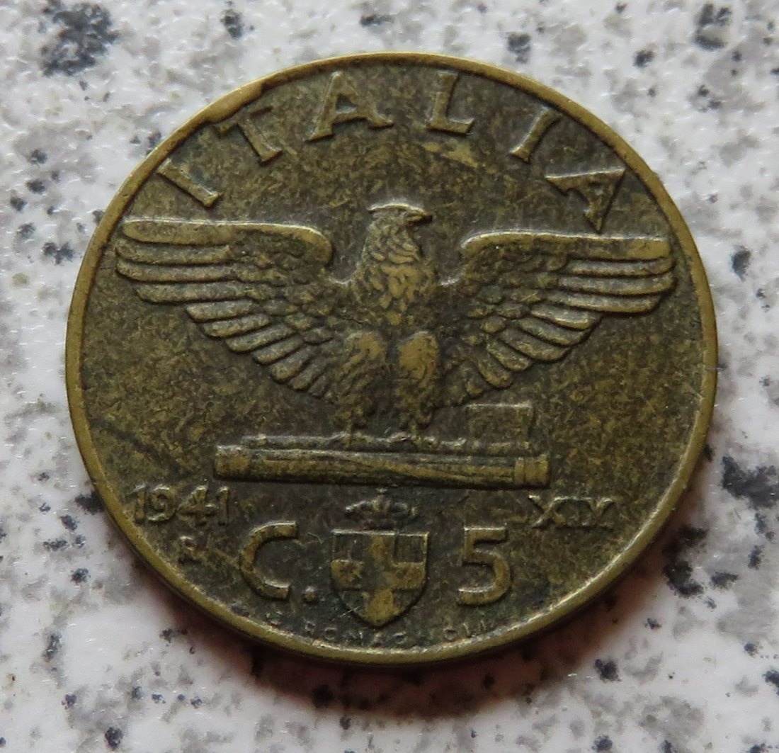  Italien 5 Centesimi 1941 R, Jahr XIX   