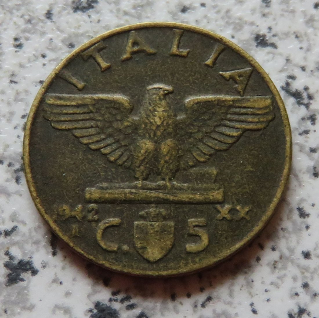  Italien 5 Centesimi 1942 R, Jahr XX   