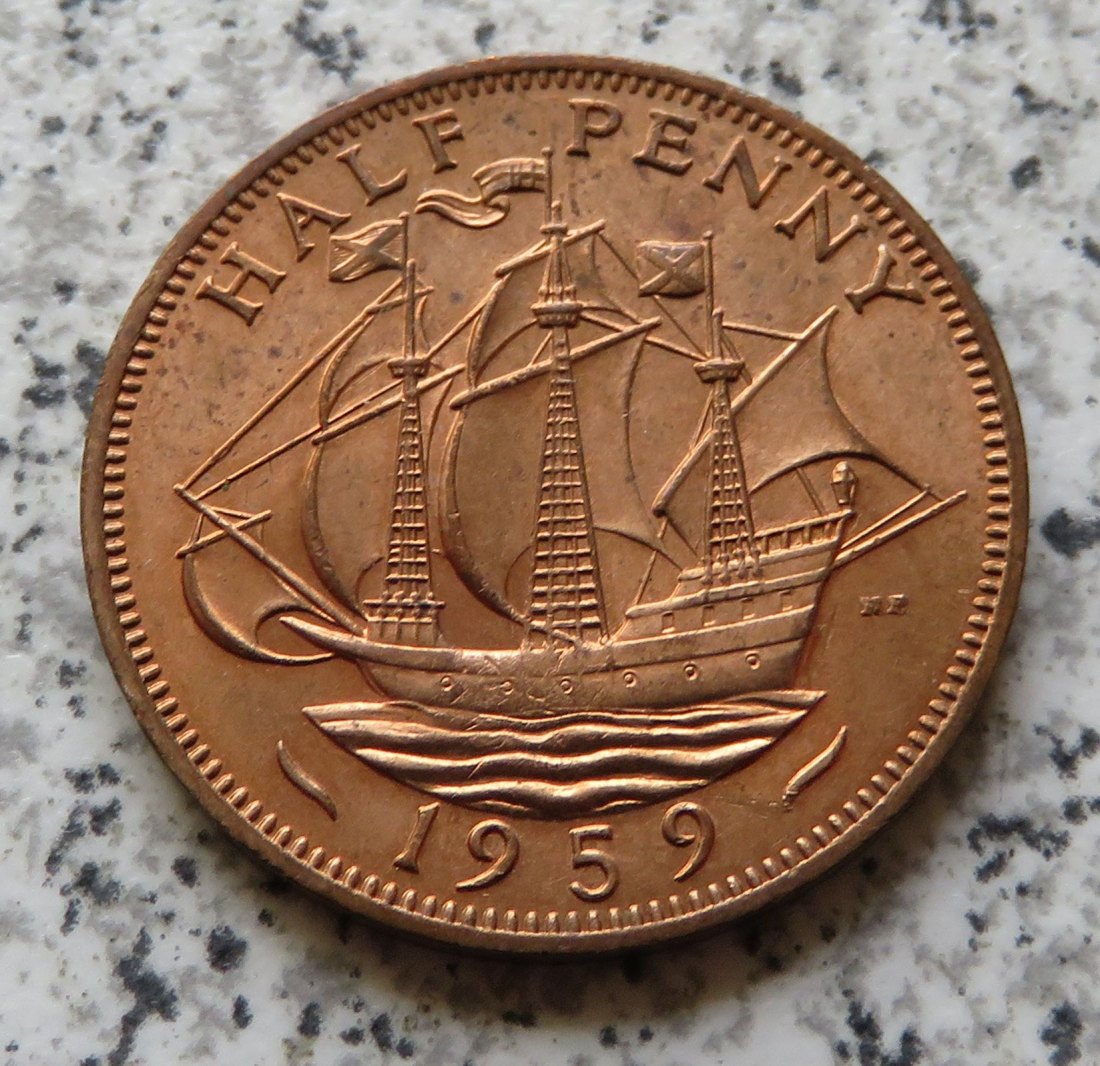  Großbritannien half Penny 1959   
