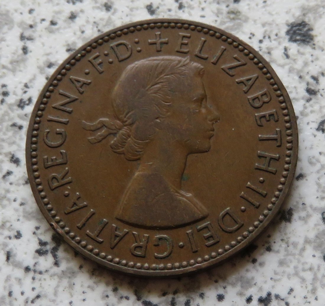  Großbritannien half Penny 1957   