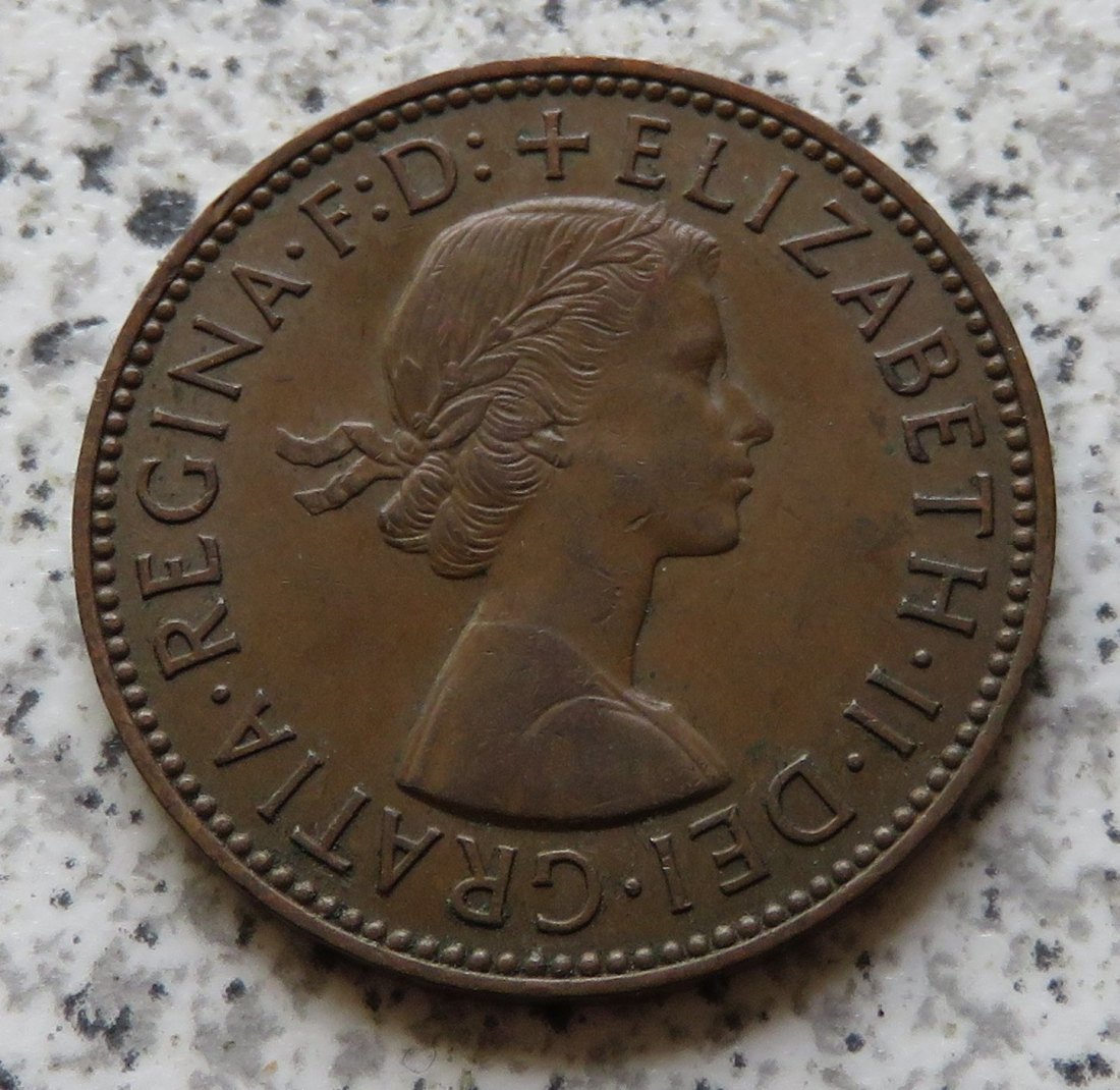  Großbritannien half Penny 1956   