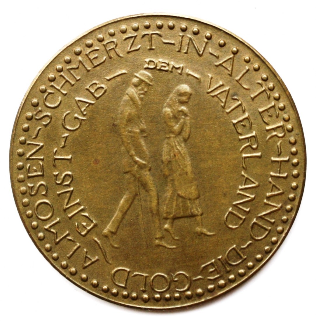  Heilbronn (Stadt):  100 Milliarden Mark 1923  Almosen in alter Hand Funck (2000) 638-2 Bronze   
