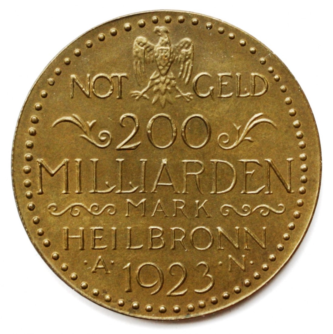 Heilbronn (Stadt):  200 Milliarden Mark 1923 - Tanz um das Goldene Kalb - Funck (2000) 638-1 Bronze   