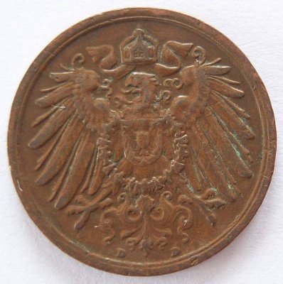  Deutsches Reich 2 Pfennig 1913 D Kupfer ss   