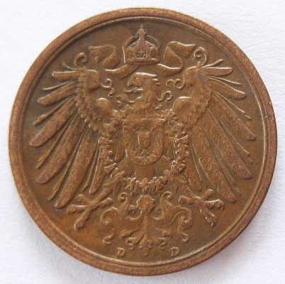  Deutsches Reich 2 Pfennig 1913 D Kupfer ss   