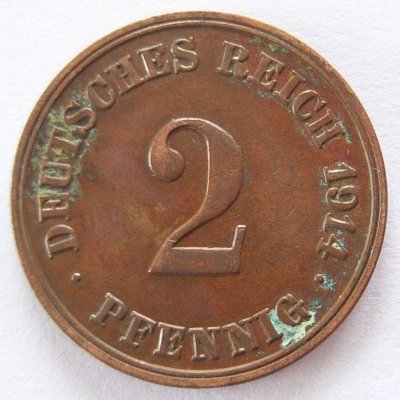  Deutsches Reich 2 Pfennig 1914 E Kupfer ss   