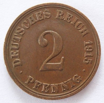  Deutsches Reich 2 Pfennig 1915 A Kupfer ss   