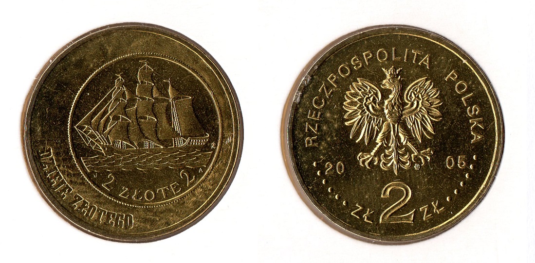  Polen 2 Zloty 2005 <i>Segelschiff</i> **Unc./Bfr.   