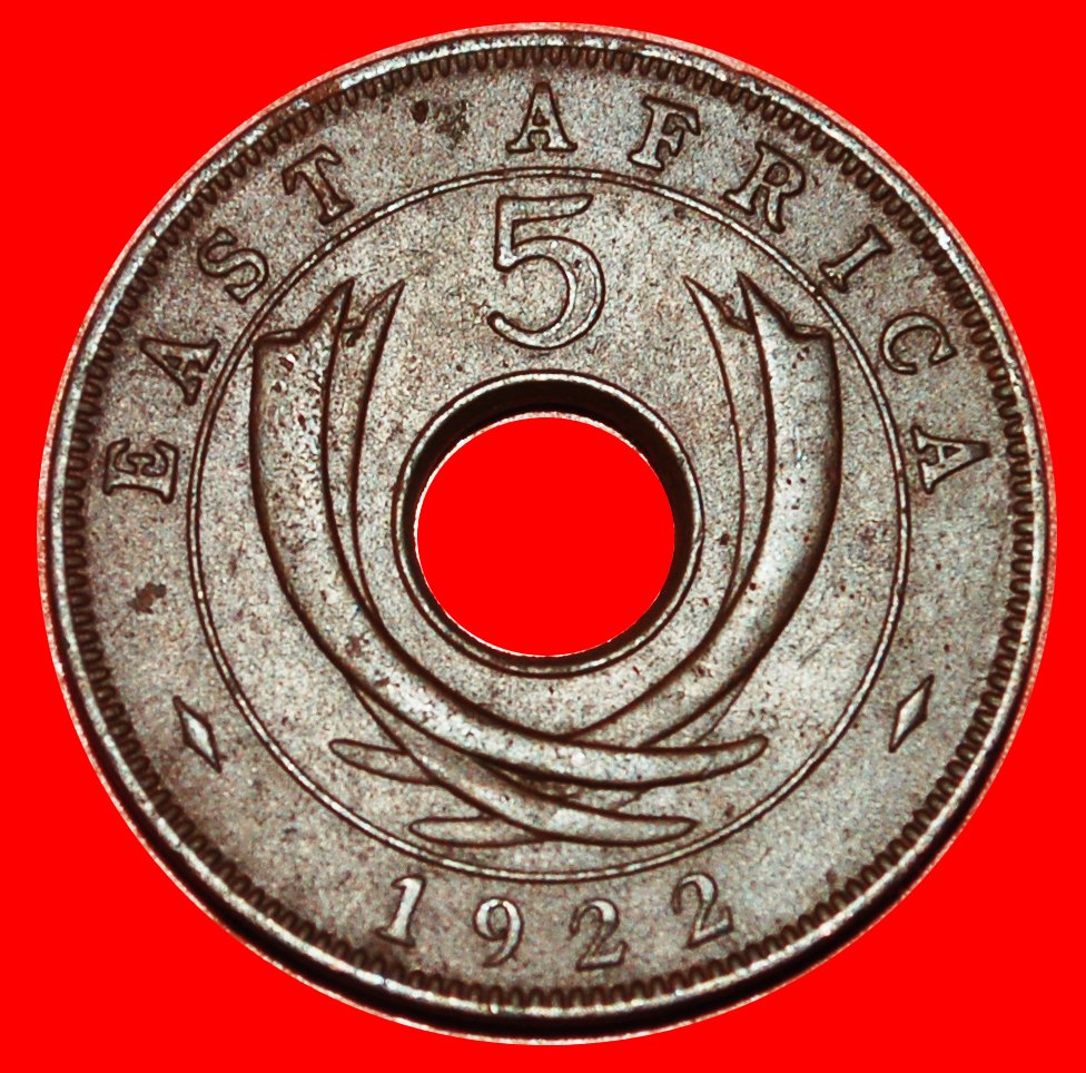  ~ 2 SOLD ~ GREAT BRITAIN (1922-1935): EAST AFRICA ★5 CENTS 1922! GEORGE V! LOW START ★ NO RESERVE!   