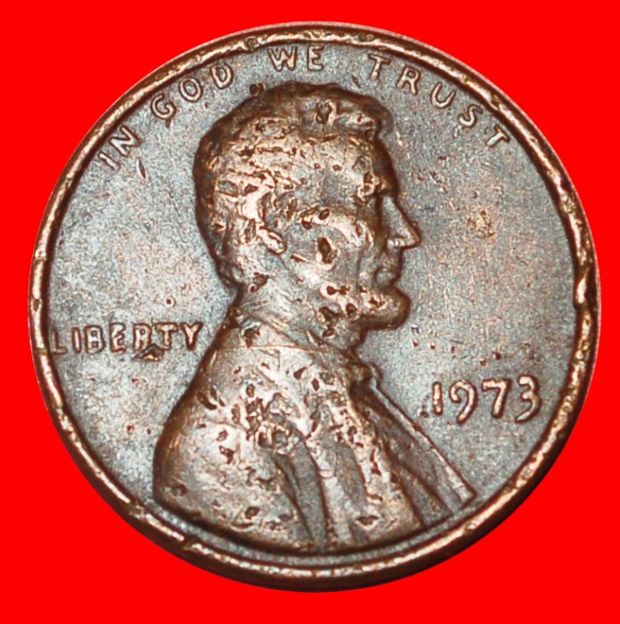 * MEMORIAL (1959-1982): USA ★ 1 CENT 1973! LINCOLN (1809-1865)★OHNE VORBEHALT!