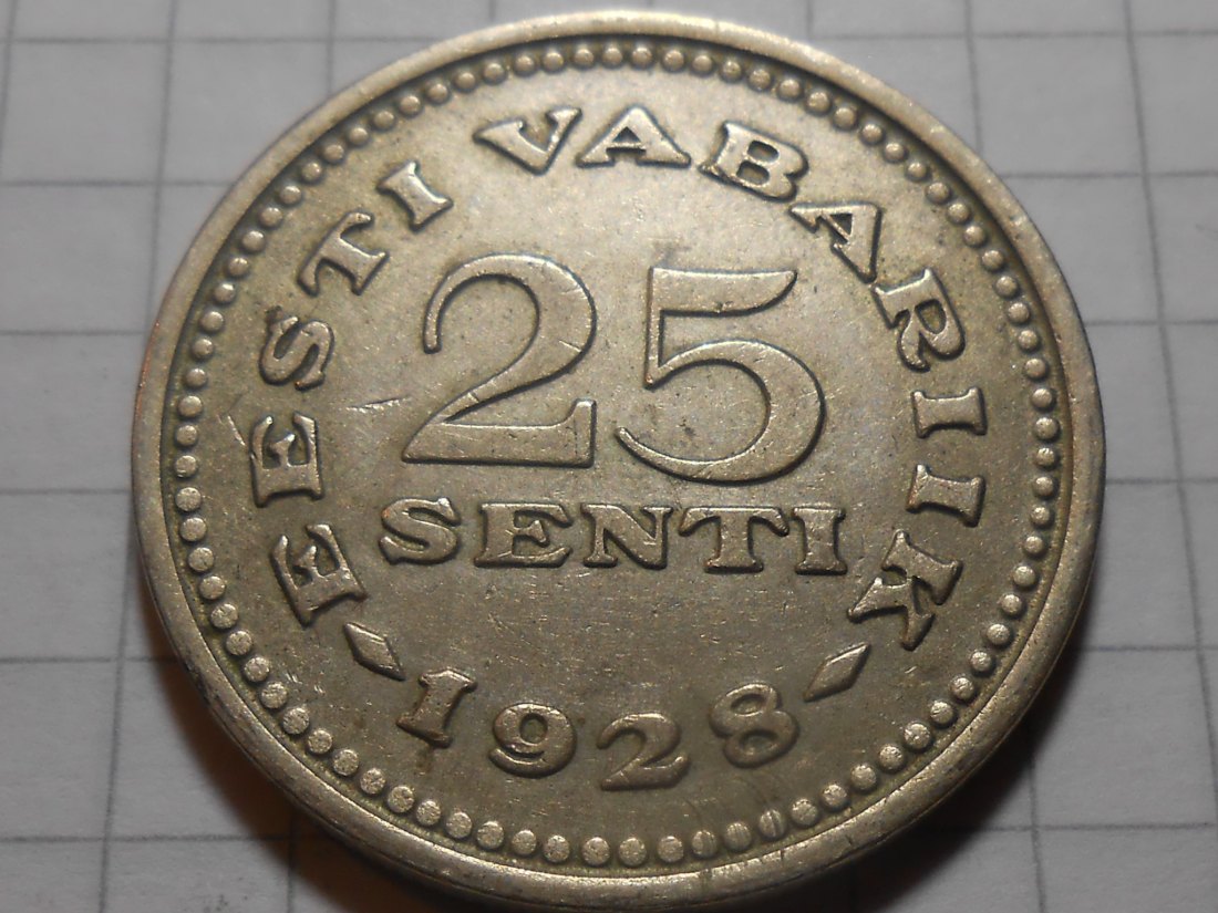  e.16 Estland 25 Senti,1.Republik 1928-1940 (Krone)   