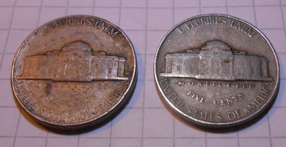  e.1 USA 5 Cent 1941 +1961   