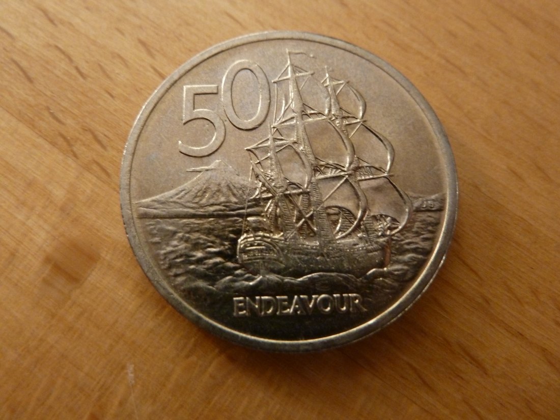  Neuseeland 50 Cents 1969 **200 J. der Entdeckung von Neuseeland** K-N Bfr.   