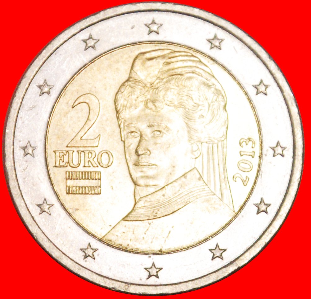  * BERTHA VON SUTTNER 1843-1914: ÖSTERREICH ★ 2 EURO 2013 uSTG STEMPELGLANZ! OHNE VORBEHALT!   