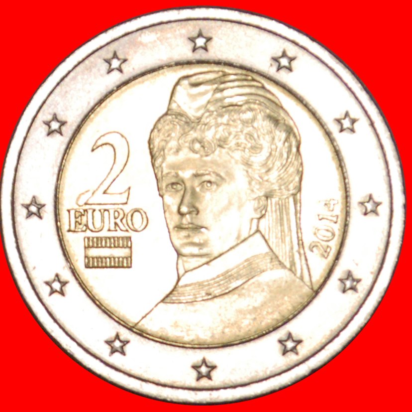  * BERTHA VON SUTTNER 1843-1914: ÖSTERREICH ★ 2 EURO 2014 STG STEMPELGLANZ! OHNE VORBEHALT!   