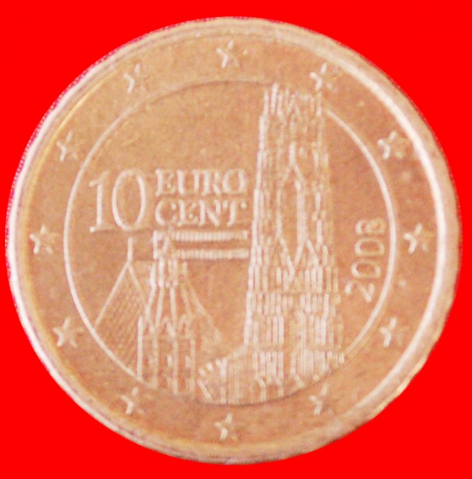 * CATHEDRAL: AUSTRIA ★ 10 EURO CENT 2008! LOW START ★ NO RESERVE!   