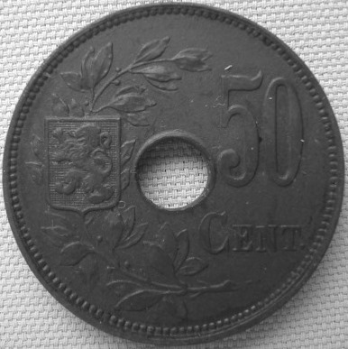  Geplantes Königreich Belgien, 50 Centiemes 1918   