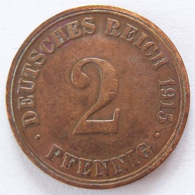  Deutsches Reich 2 Pfennig 1915 A Kupfer ss   