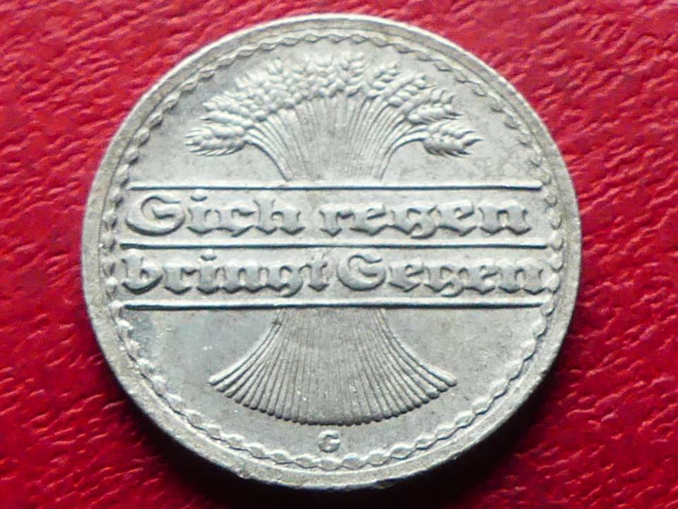  s.30 Weimarer Republik** 50 Reichspfennig 1919 G   
