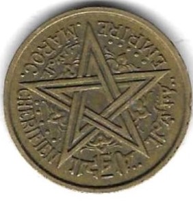  Marokko 1 Franc 1945, Al-Bro, guter Erhalt, siehe Scan unten   