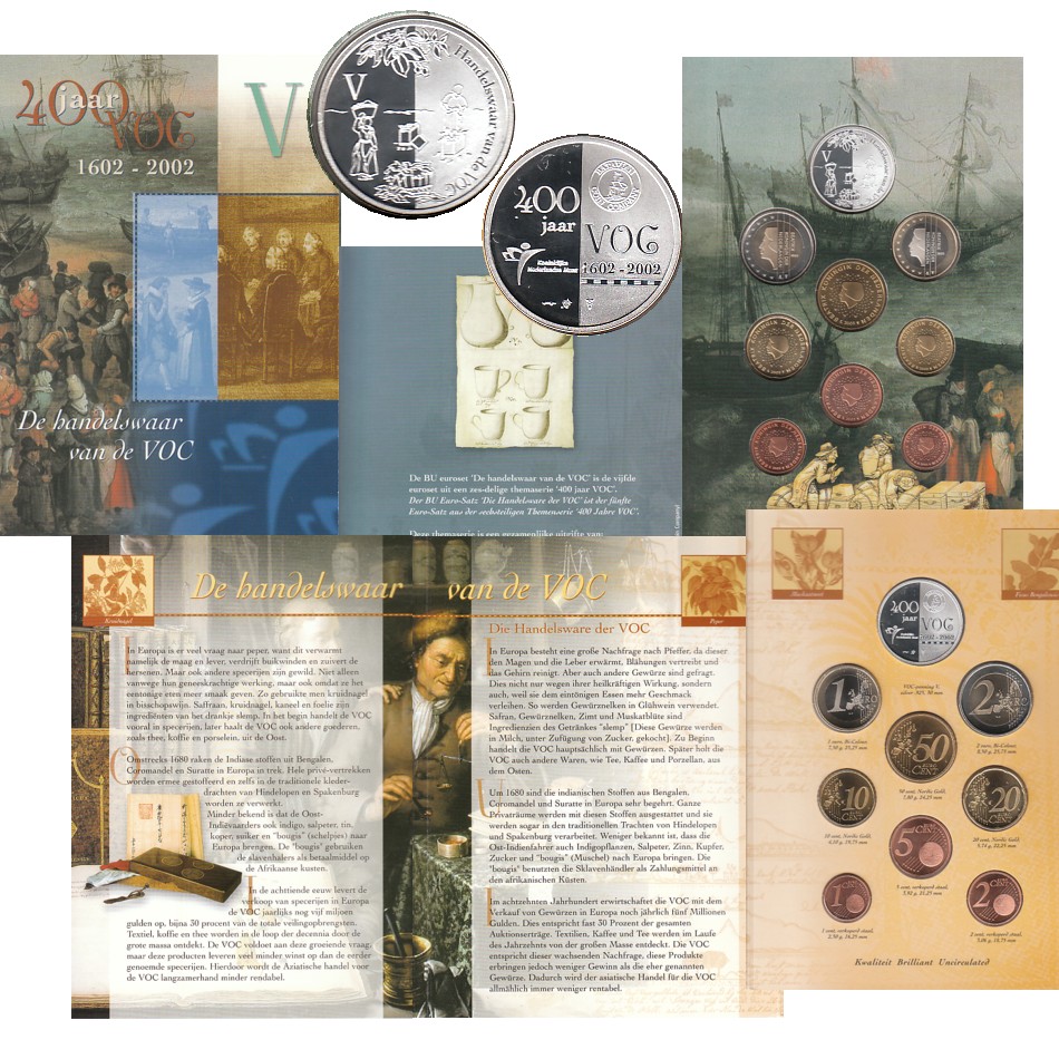  Offiz. KMS Niederlande *VOC V - die Handelswaren der VOC* 2002 mit Silbermed. nur 10.000St!   