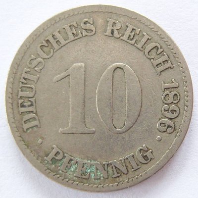  Deutsches Reich 10 Pfennig 1896 E K-N s+   