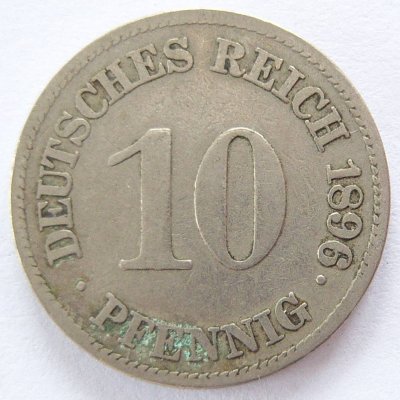  Deutsches Reich 10 Pfennig 1896 E K-N s+   