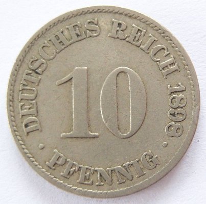  Deutsches Reich 10 Pfennig 1898 J K-N ss   