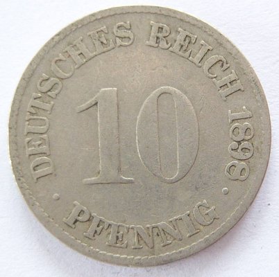  Deutsches Reich 10 Pfennig 1898 J K-N s+   