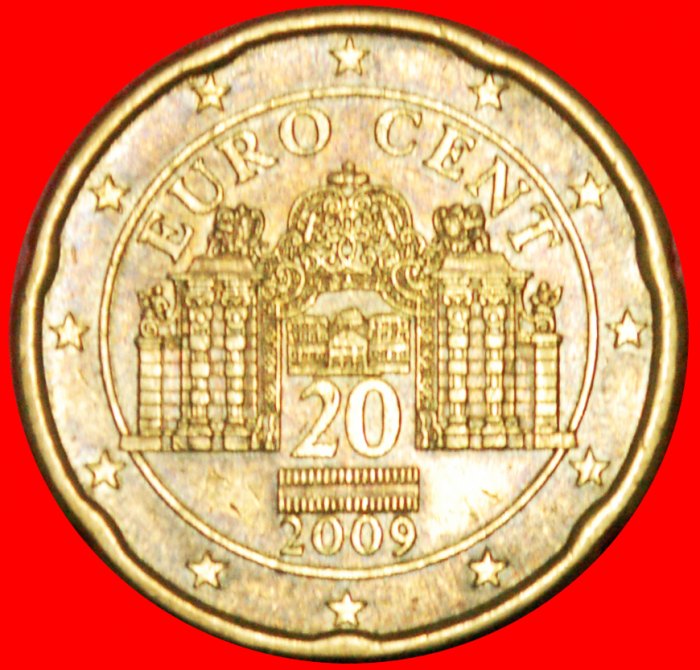  * SPANISH ROSE: AUSTRIA ★ 20 EURO CENTS 2009 NORDIC GOLD! ★LOW START ★ NO RESERVE!   