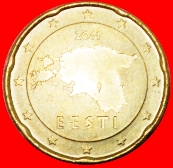  * SPANISH ROSE:estonia (ex. the USSR, russia)★20 EURO CENTS 2011 NORDIC GOLD★LOW START ★ NO RESERVE!   