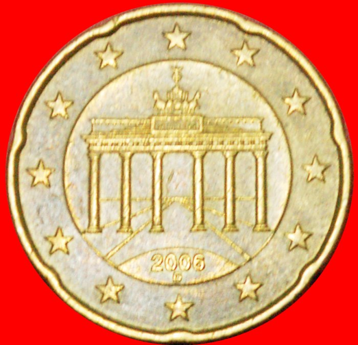 * SPANISCHE BLUMEE: DEUTSCHLAND ★ 20 EURO CENT 2006D NORDISCHES GOLD!★OHNE VORBEHALT!