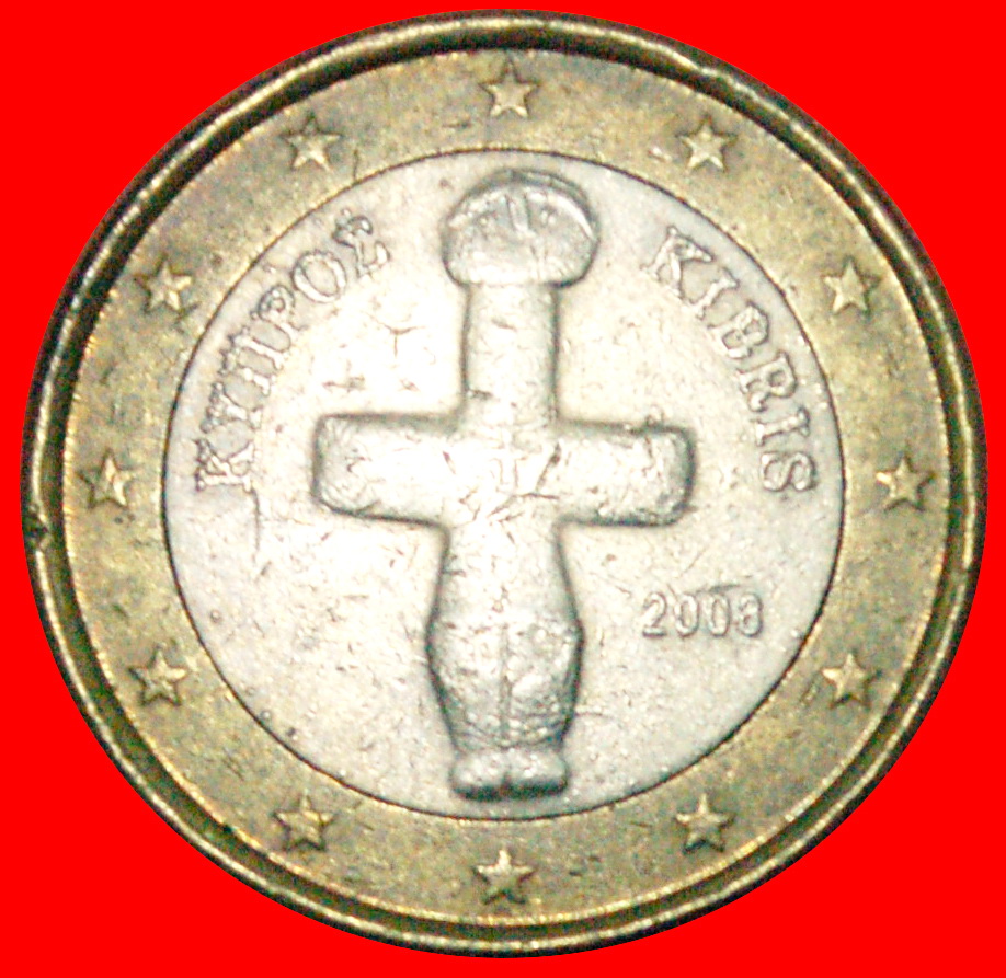  * UNDER RAIN: CYPRUS ★ 1 euro 2008 UNPUBLISHED! LOW START★ NO RESERVE!!!   