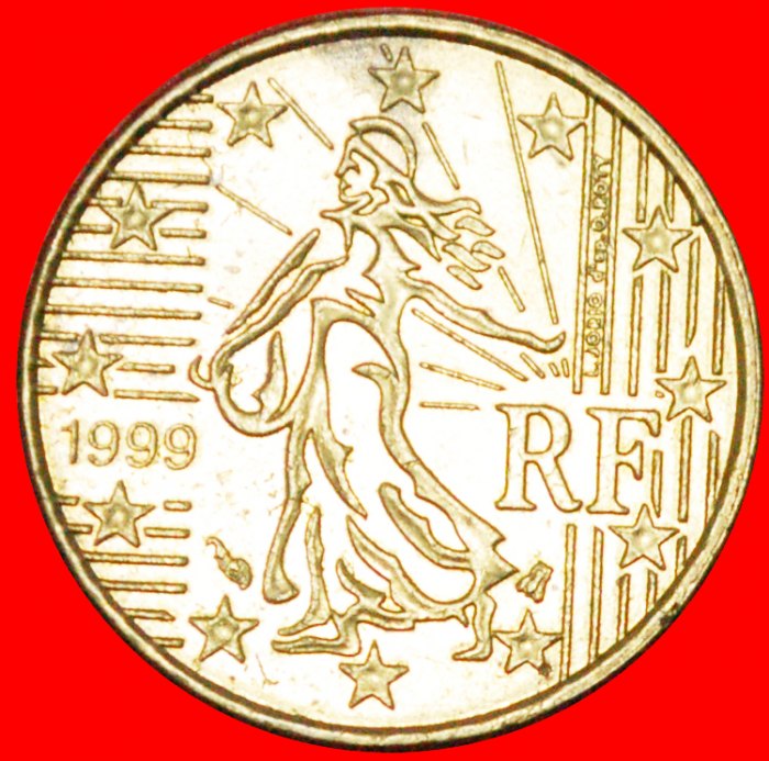  * SÄER FEHLER: FRANKREICH ★ 10 EURO CENT 1999 NORDISCHES GOLD! OHNE VORBEHALT!   