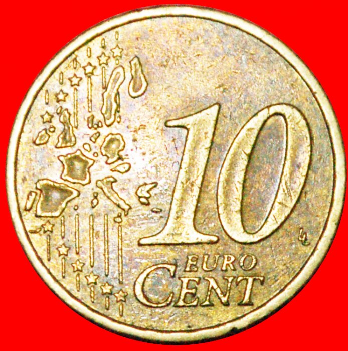  * SÄER FEHLER: FRANKREICH ★ 10 EURO CENT 2001 NORDISCHES GOLD! OHNE VORBEHALT!   