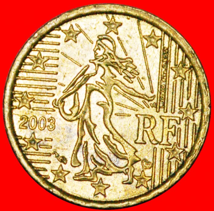  * SÄER FEHLER: FRANKREICH ★ 10 EURO CENT 2003 NORDISCHES GOLD! OHNE VORBEHALT!   