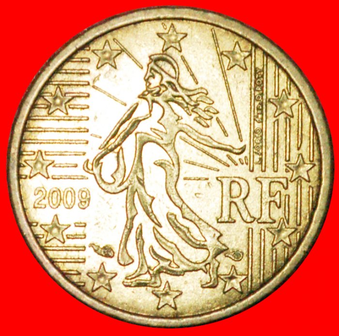  * SÄER FEHLER: FRANKREICH ★ 10 EURO CENT 2009 NORDISCHES GOLD! OHNE VORBEHALT!   