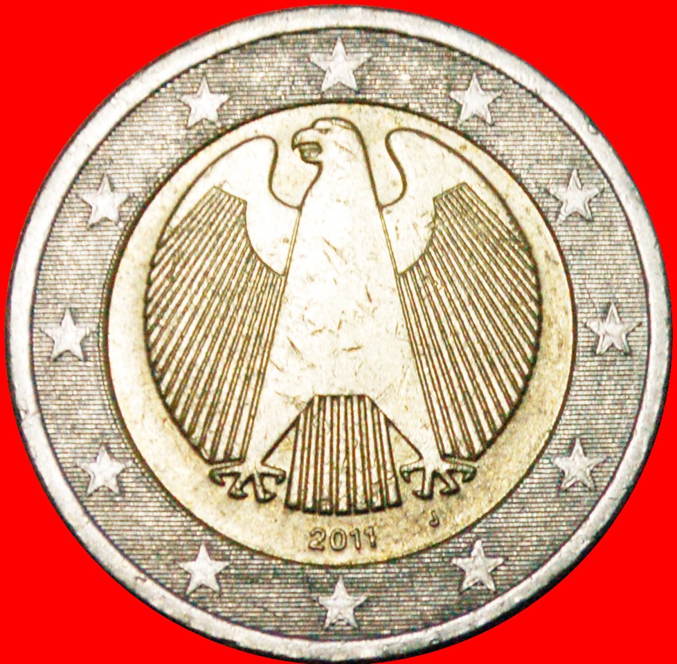  * EAGLE: GERMANY ★ 2 EURO 2011J HAMBURG! LOW START★ NO RESERVE!!!   