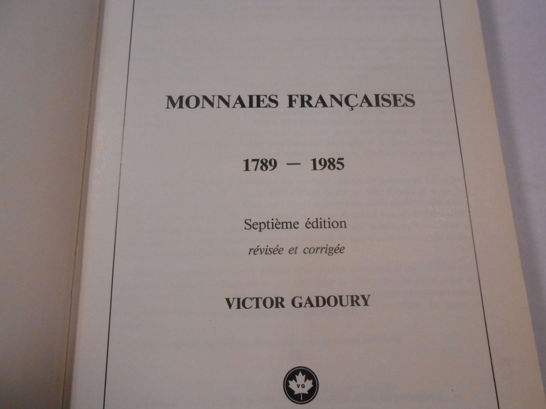  Katalog Frankreich Victor Gadoury Ausgabe 1985   