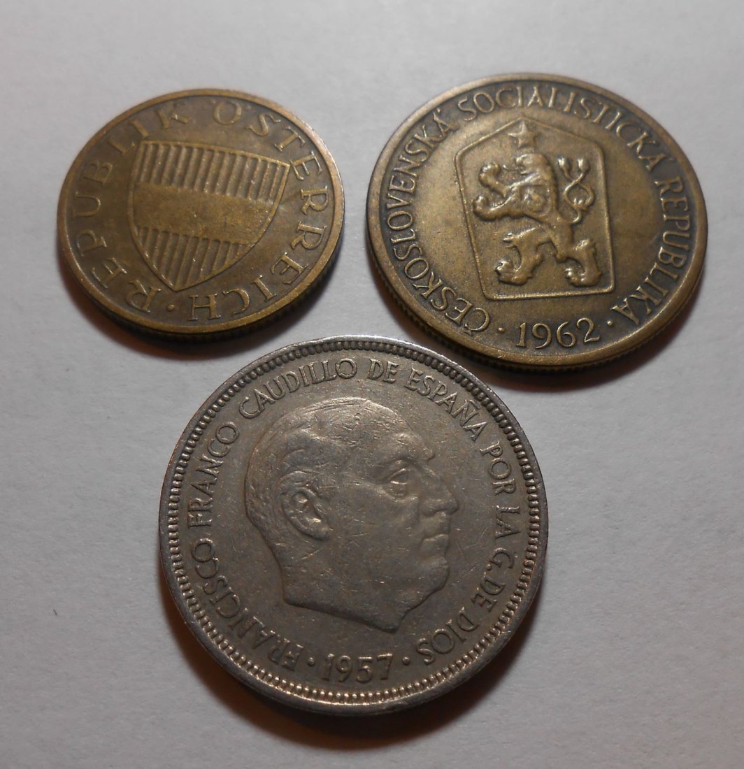  e.8 Österreich Spanien Tschechien, 3er Lot   