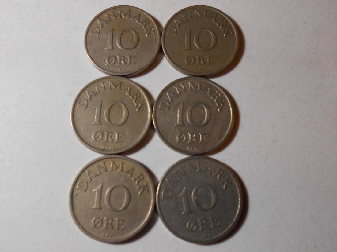  e.45 Dänemark  10 Öre 1952 1953 1954 1955 1956 1958   