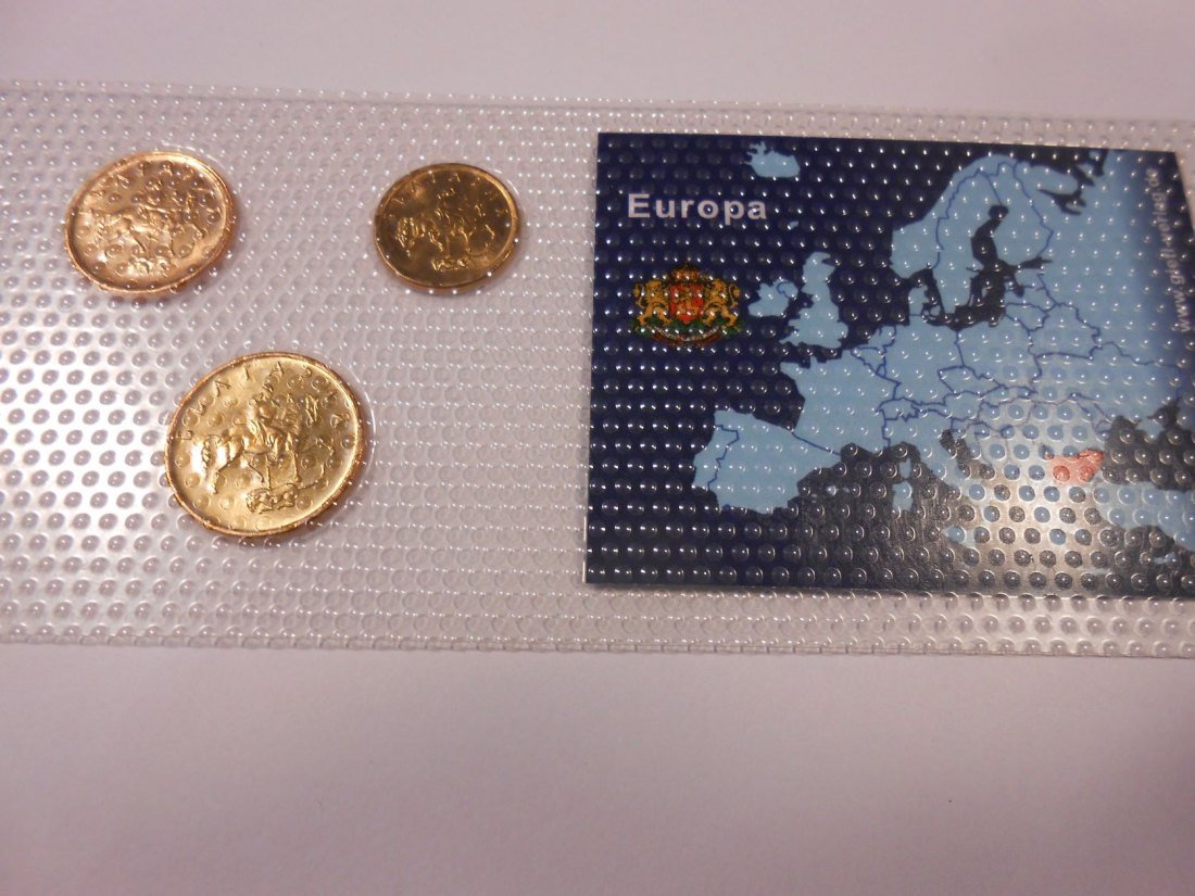  Bulgarien 3 diverse Kursmünzen 2000,  im Blister   