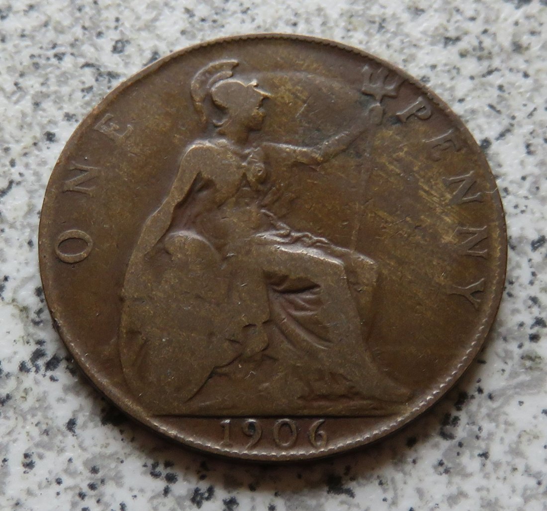  Großbritannien One Penny 1906   