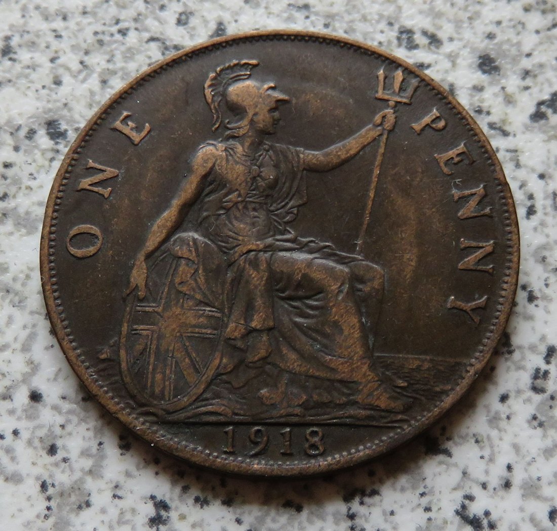  Großbritannien One Penny 1918   