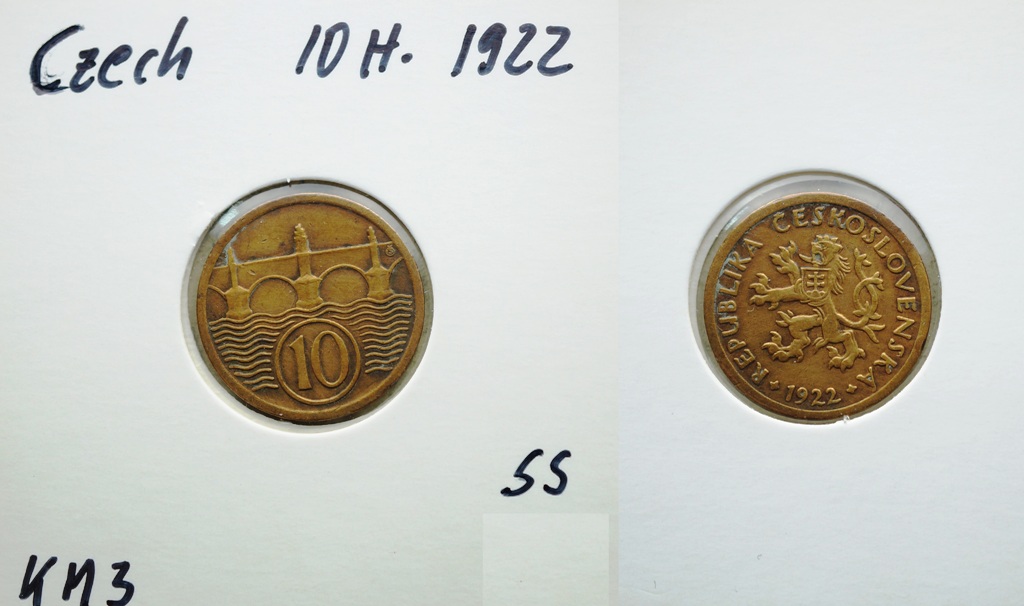  Tschechien 10 Heller 1922   